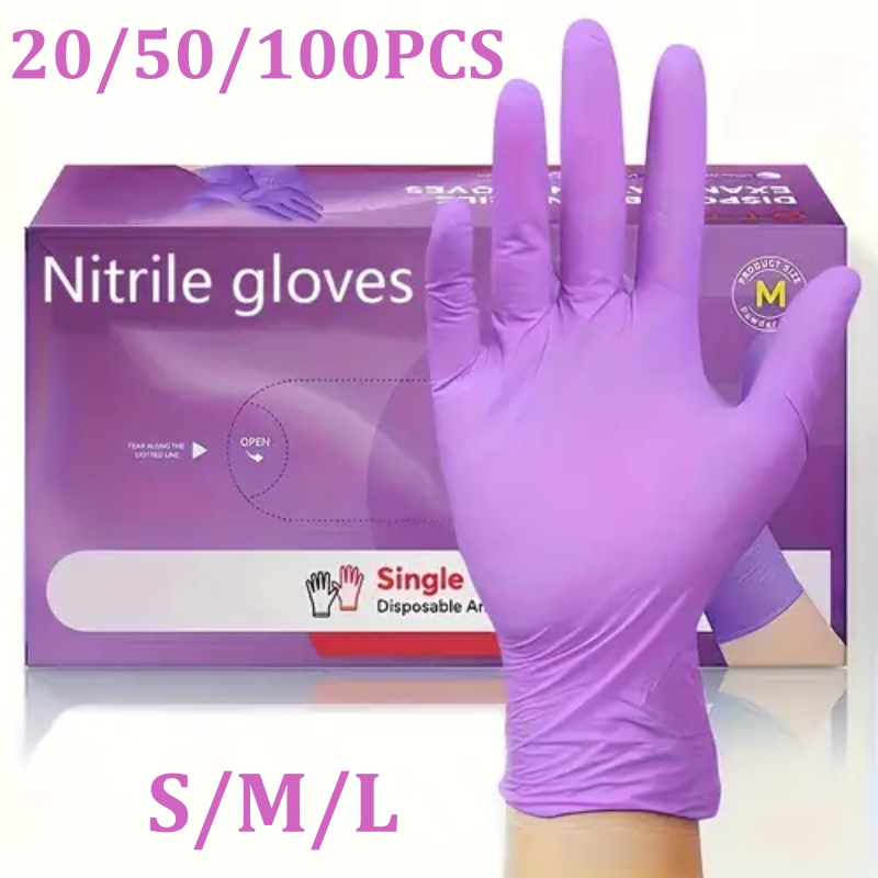 Disposable Gloves Nitrile - 50/100 Buah Sarung Tangan Nitril Ungu