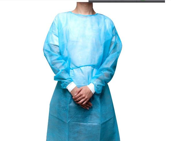 Medical Lab Gown - Manset Rajut 10 pcs Gaun Isolasi