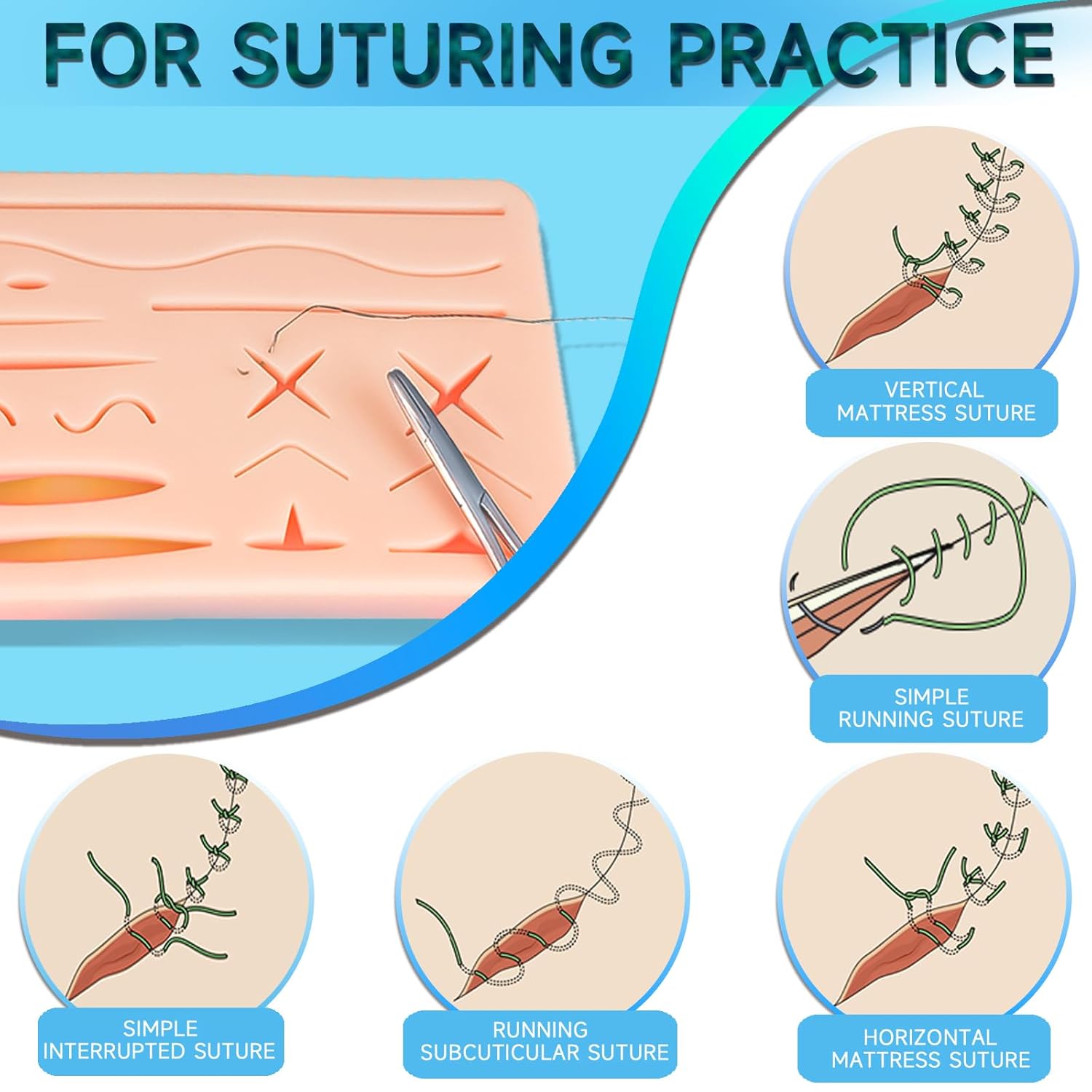 4/3/2/1Set Kit Latihan Jahitan - Medical Lab Kit ulasan dan harga
