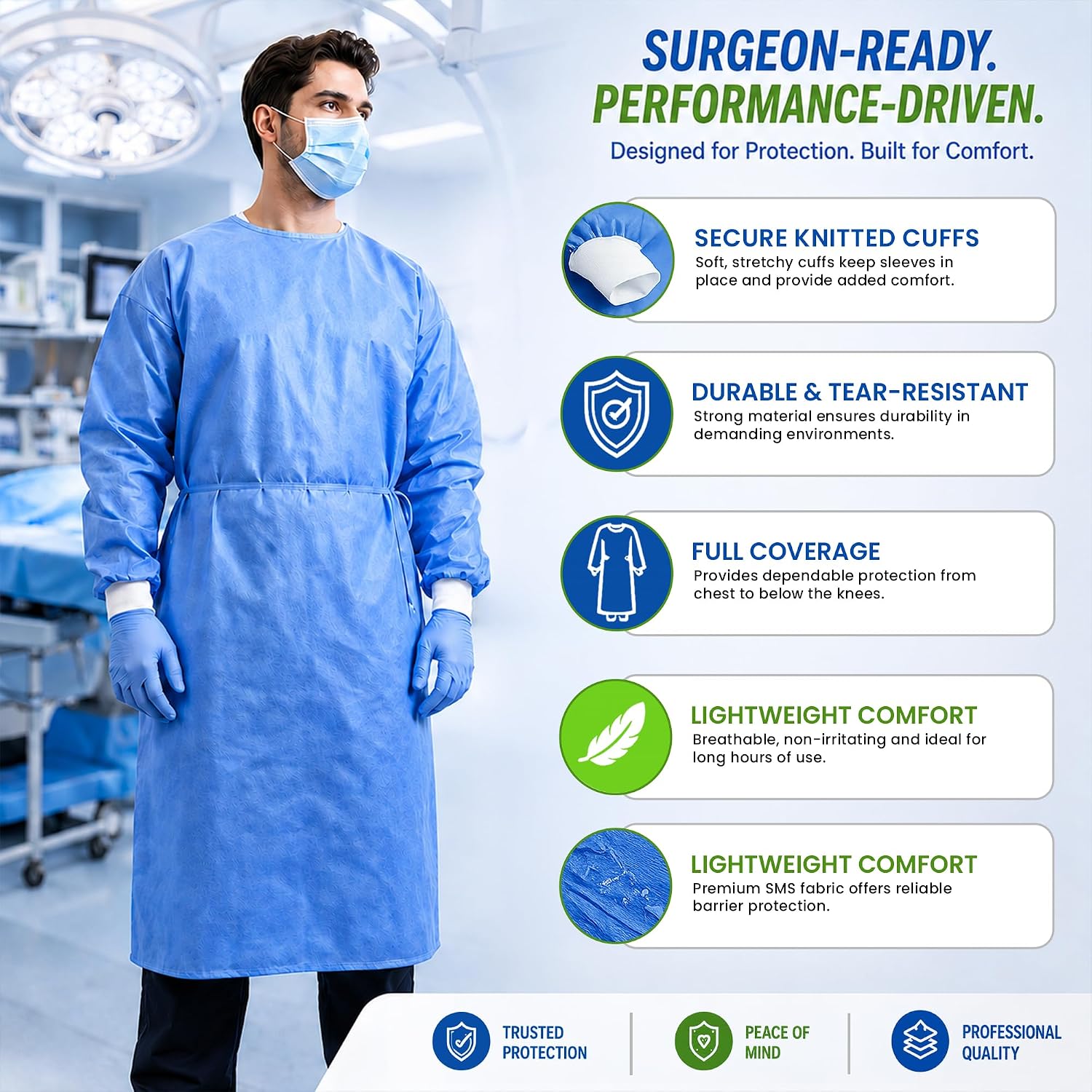 3 Gaun Isolasi Medis PPE Sekal - Medical Lab Gown ulasan dan harga