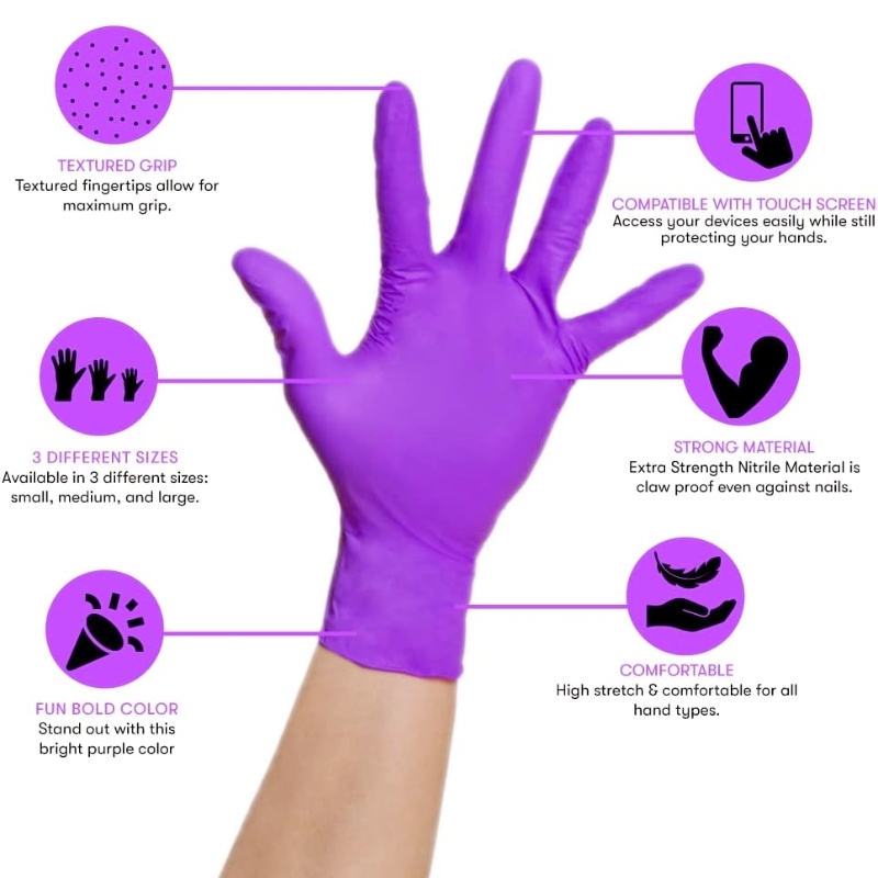 50/100 Buah Sarung Tangan Nitr - Disposable Gloves Nitrile ulasan dan harga